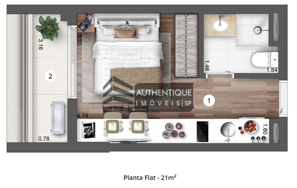 Apartamento à venda com 1 quarto, 27m² - Foto 27