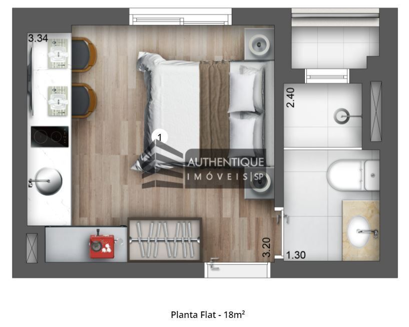 Apartamento à venda com 1 quarto, 27m² - Foto 26