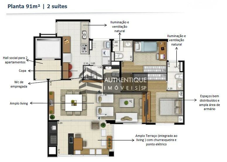 Apartamento à venda com 2 quartos, 118m² - Foto 47