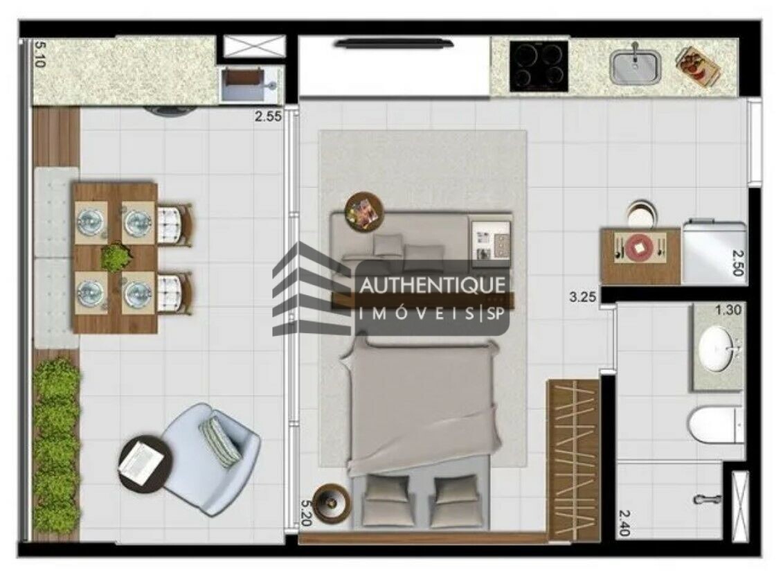 Apartamento à venda com 1 quarto, 40m² - Foto 9