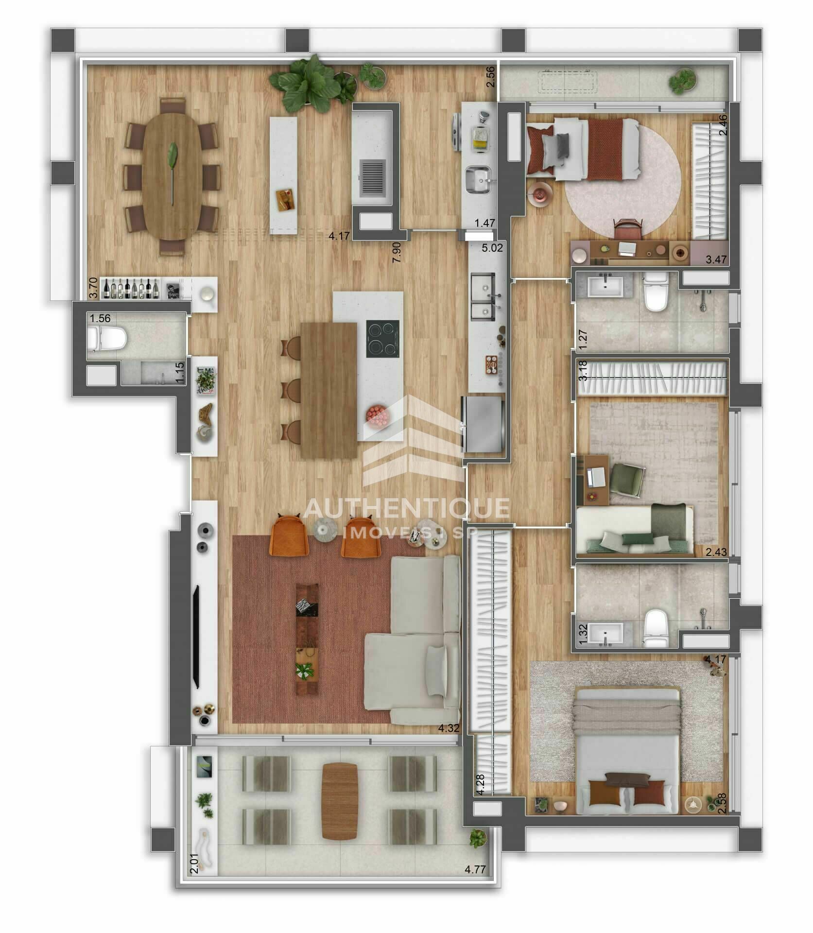 Apartamento, 3 quartos, 126 m² - Foto 21