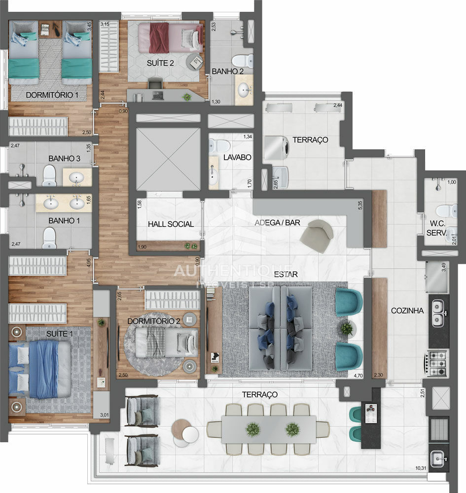 Apartamento, 3 quartos, 156 m² - Foto 35