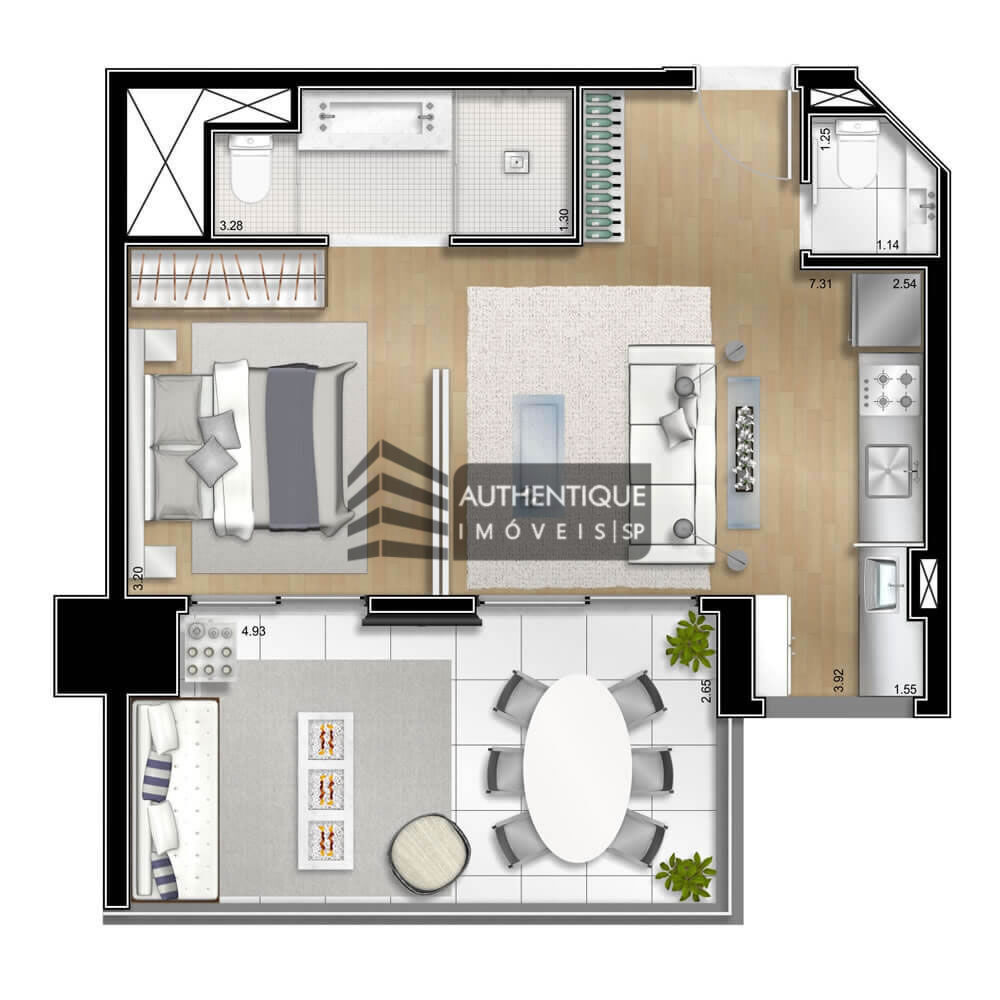 Apartamento à venda com 1 quarto, 58m² - Foto 43