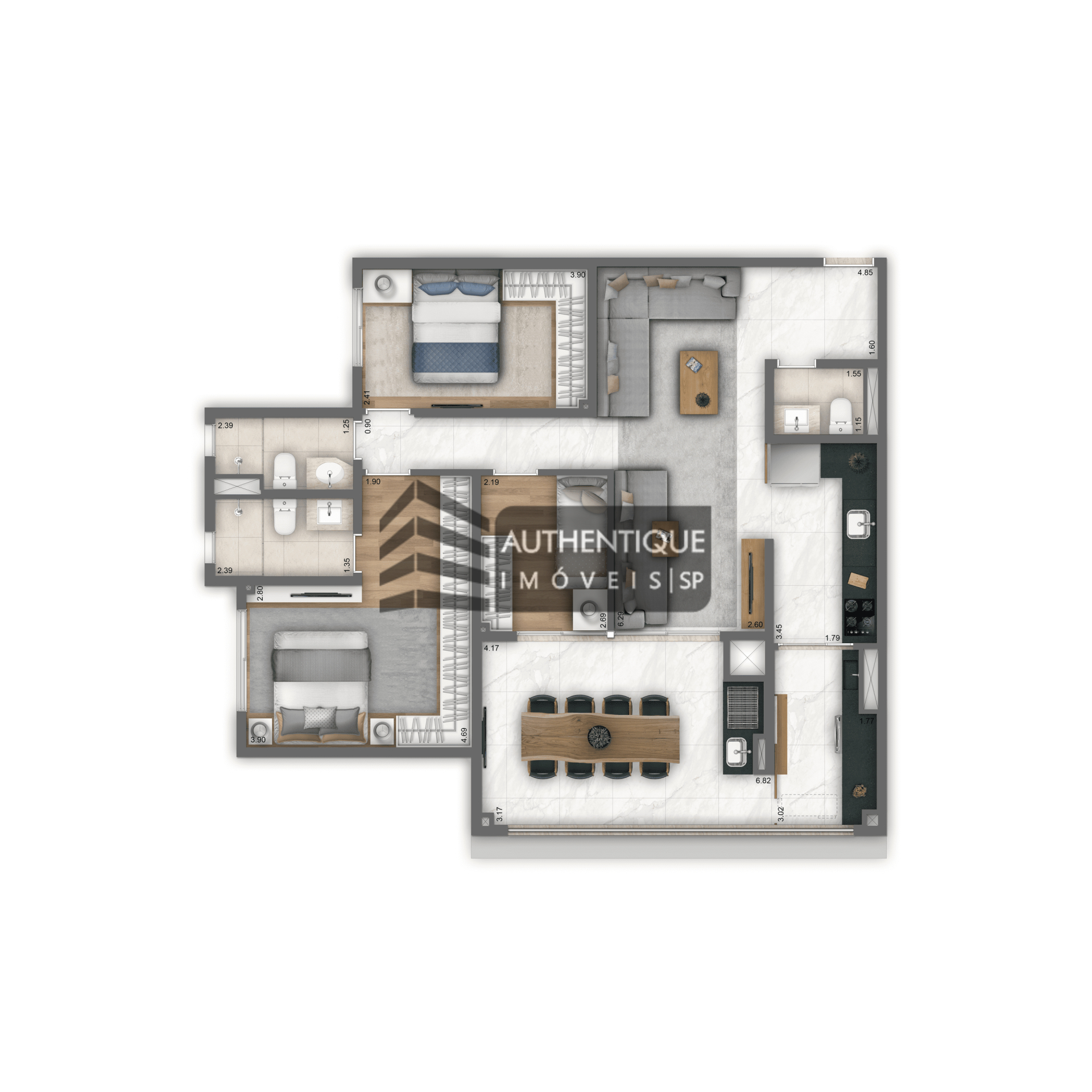 Apartamento à venda com 3 quartos, 100m² - Foto 12