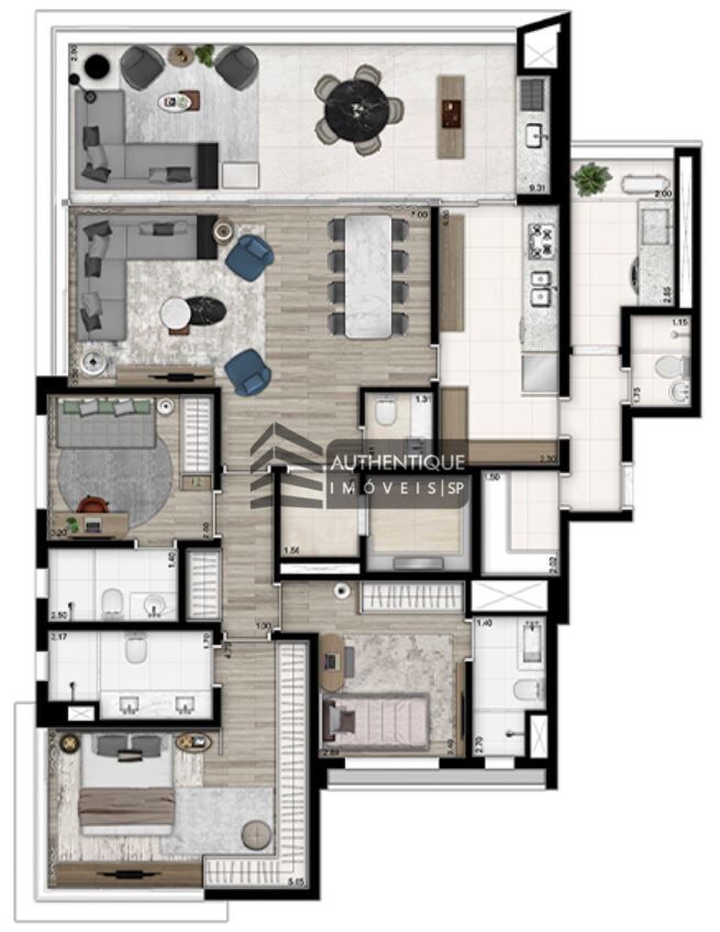 Apartamento à venda com 3 quartos, 171m² - Foto 21