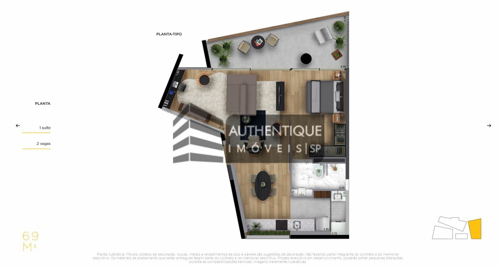 Apartamento à venda com 1 quarto, 61m² - Foto 47