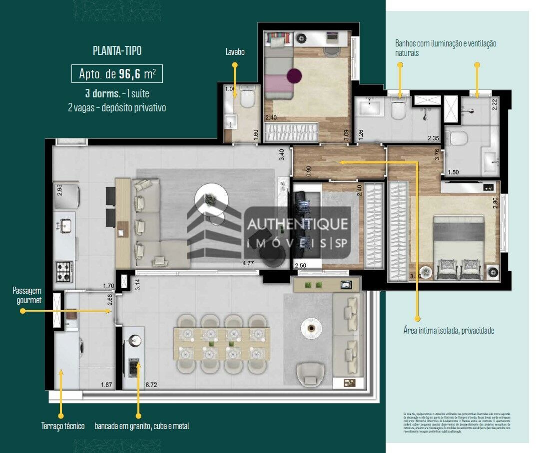 Apartamento à venda com 3 quartos, 96m² - Foto 54