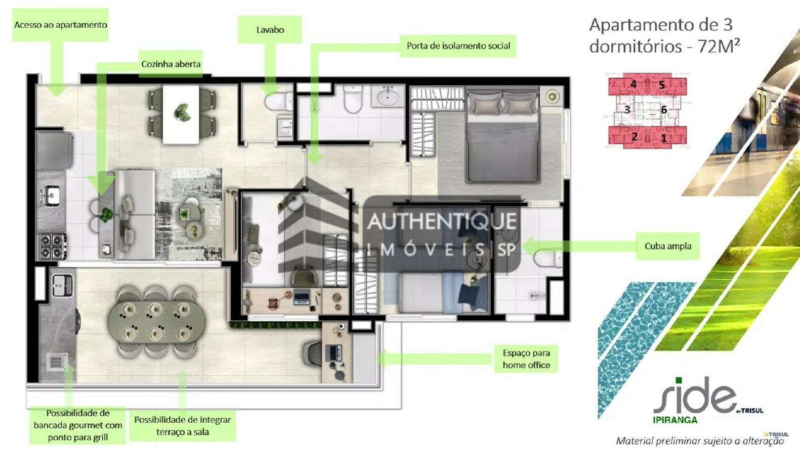 Apartamento à venda com 3 quartos, 72m² - Foto 34