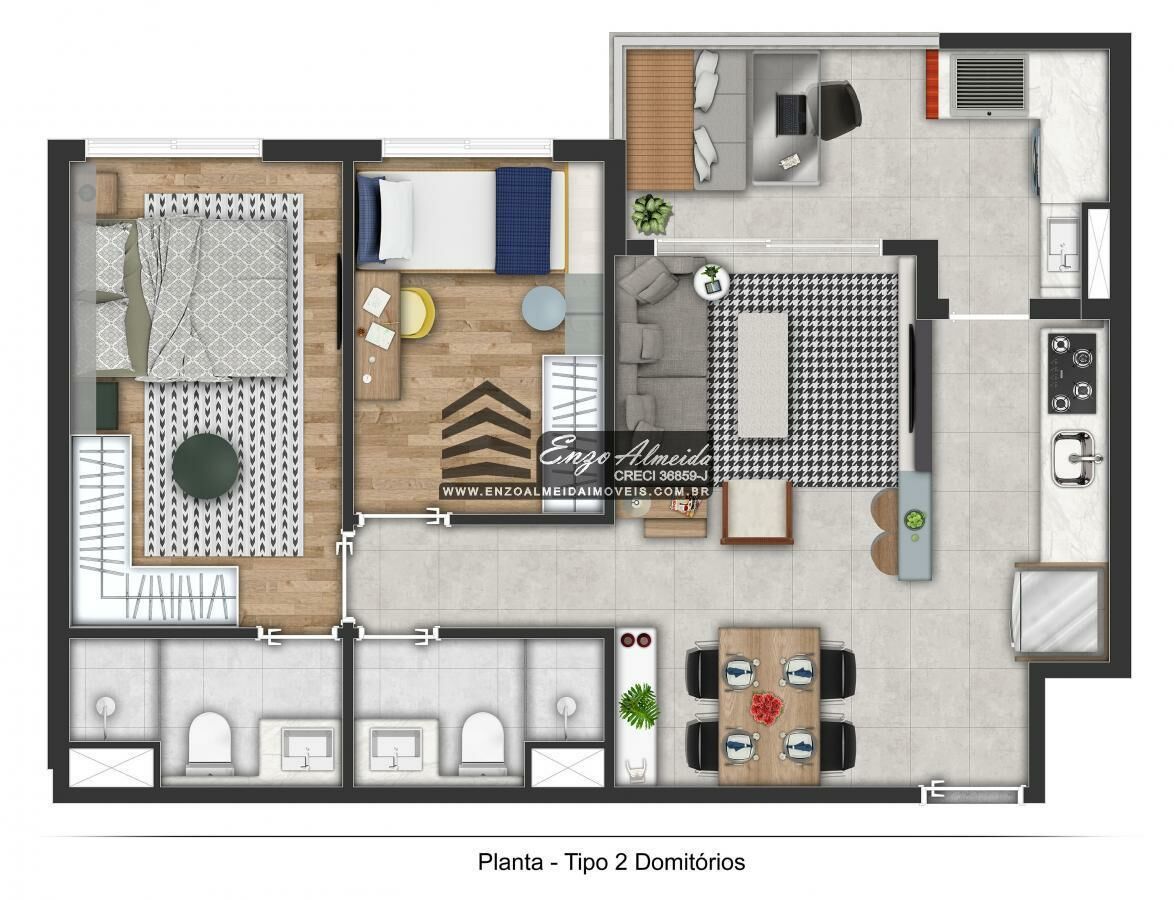 Apartamento à venda com 2 quartos, 58m² - Foto 13