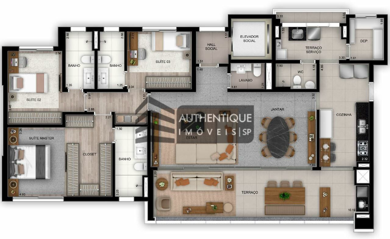 Apartamento à venda com 3 quartos, 154m² - Foto 25