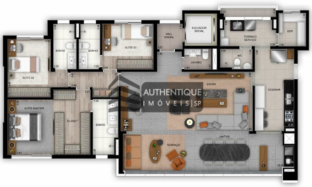 Apartamento à venda com 3 quartos, 154m² - Foto 26