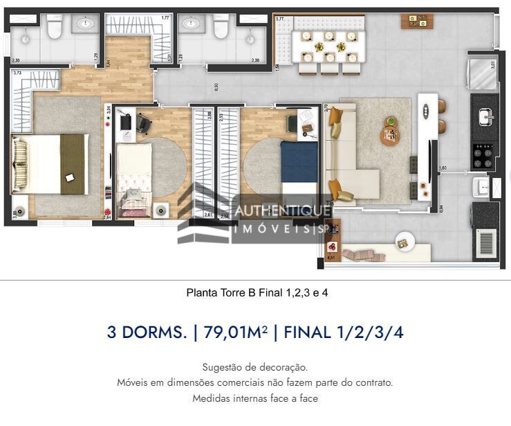 Apartamento à venda com 3 quartos, 87m² - Foto 12