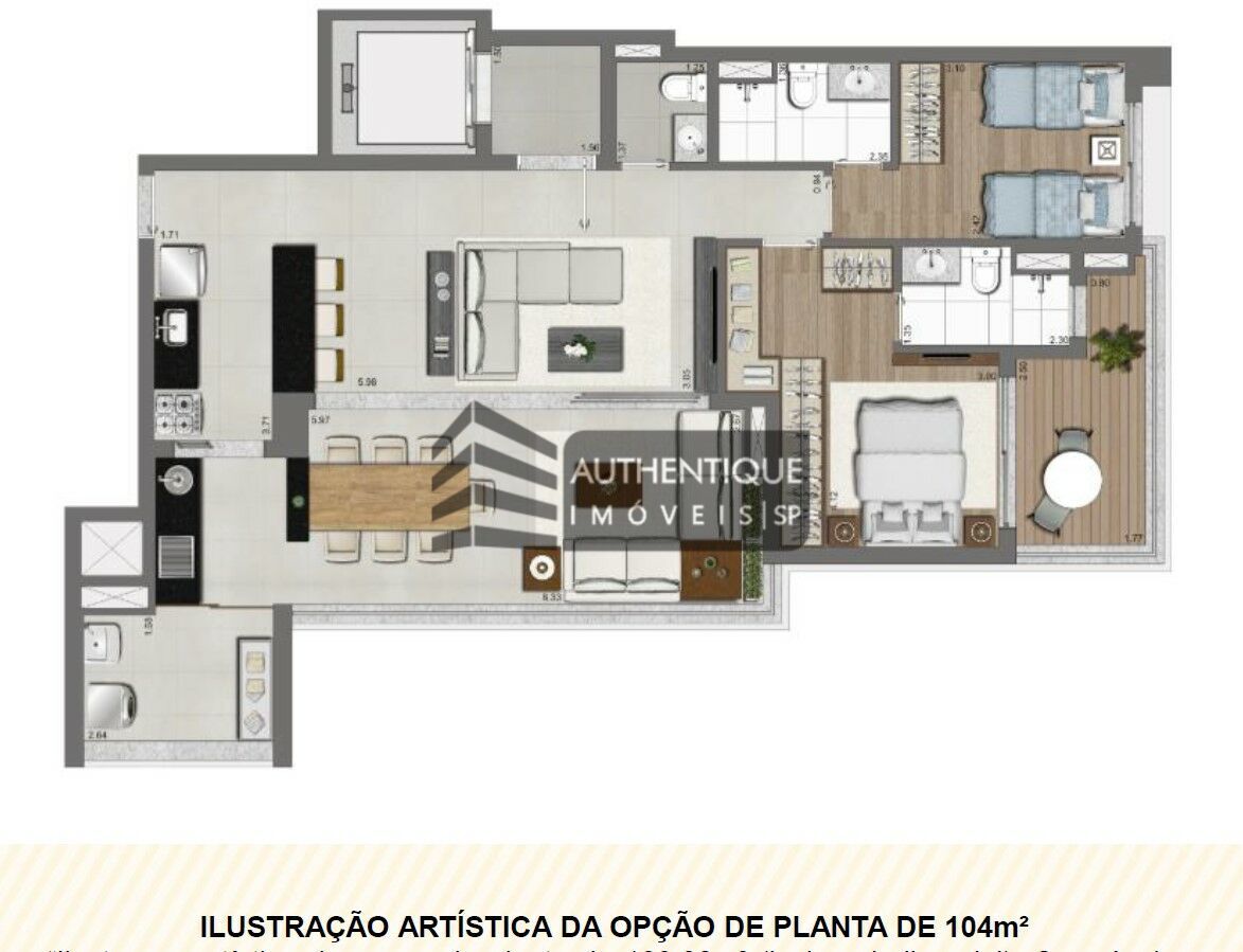 Apartamento à venda com 2 quartos, 105m² - Foto 34