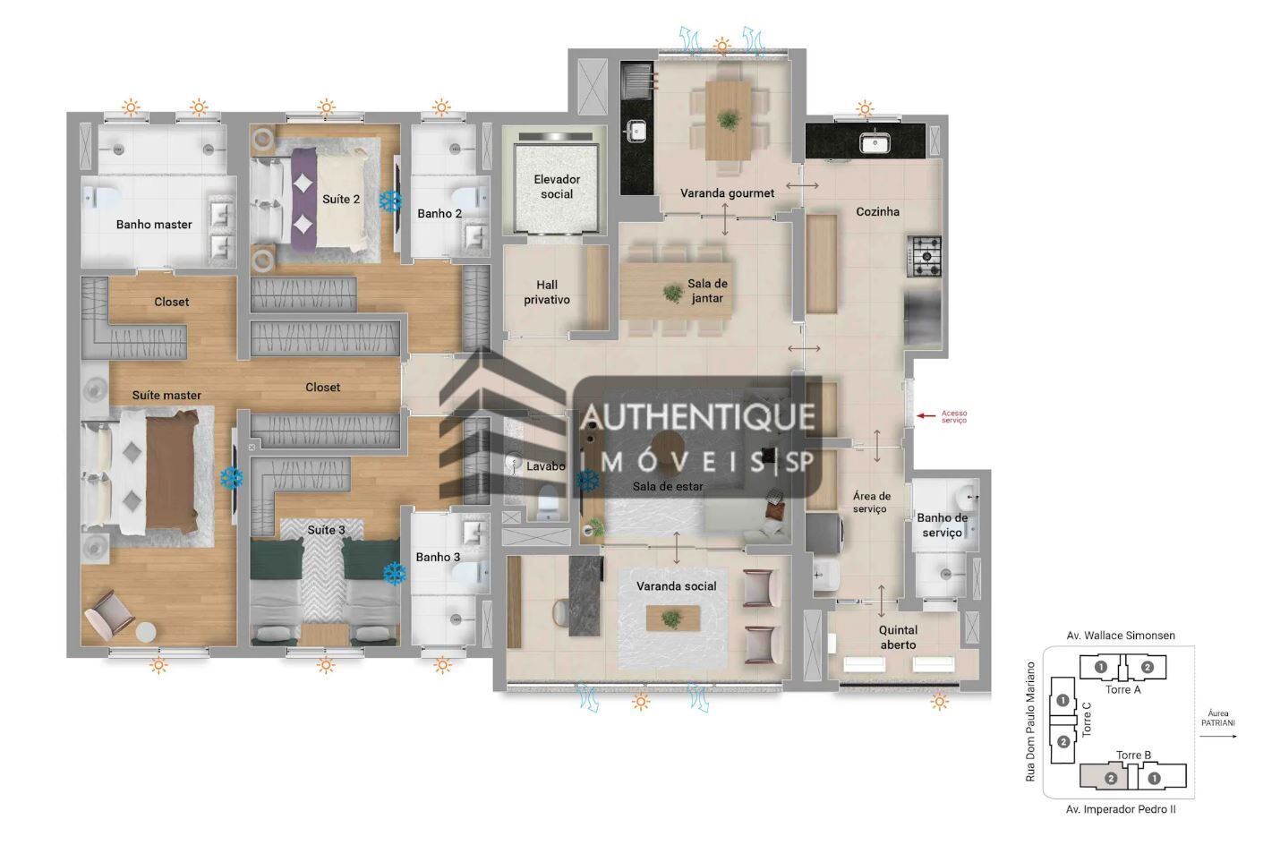 Apartamento à venda com 3 quartos, 163m² - Foto 25