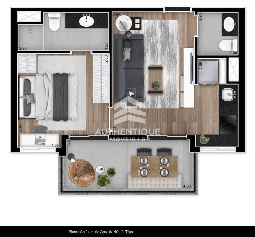 Apartamento, 1 quarto, 52 m² - Foto 9