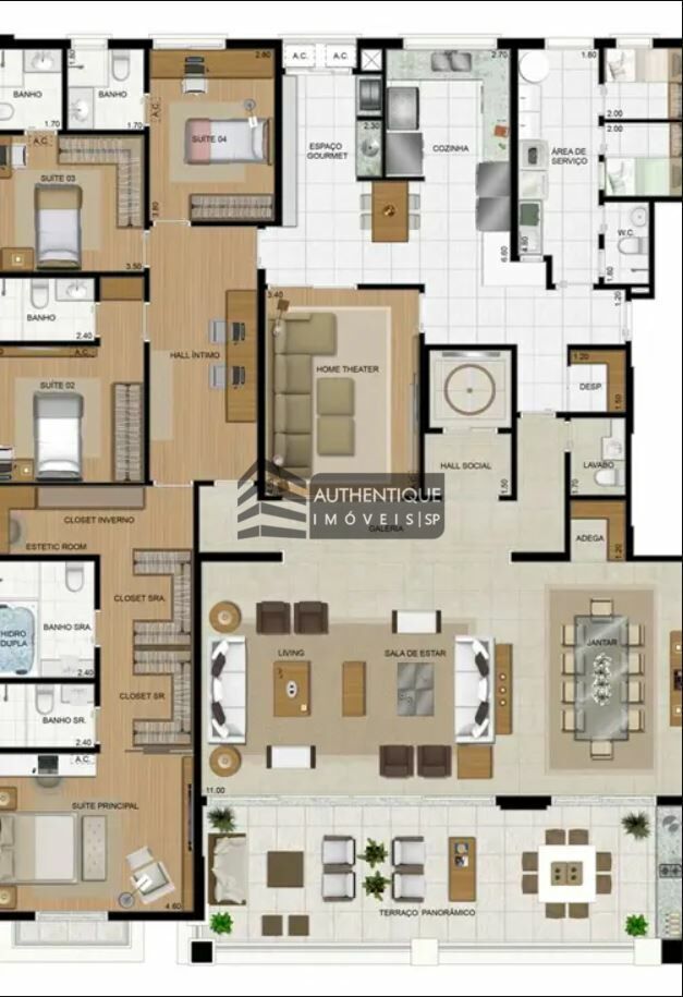 Apartamento à venda com 4 quartos, 310m² - Foto 13