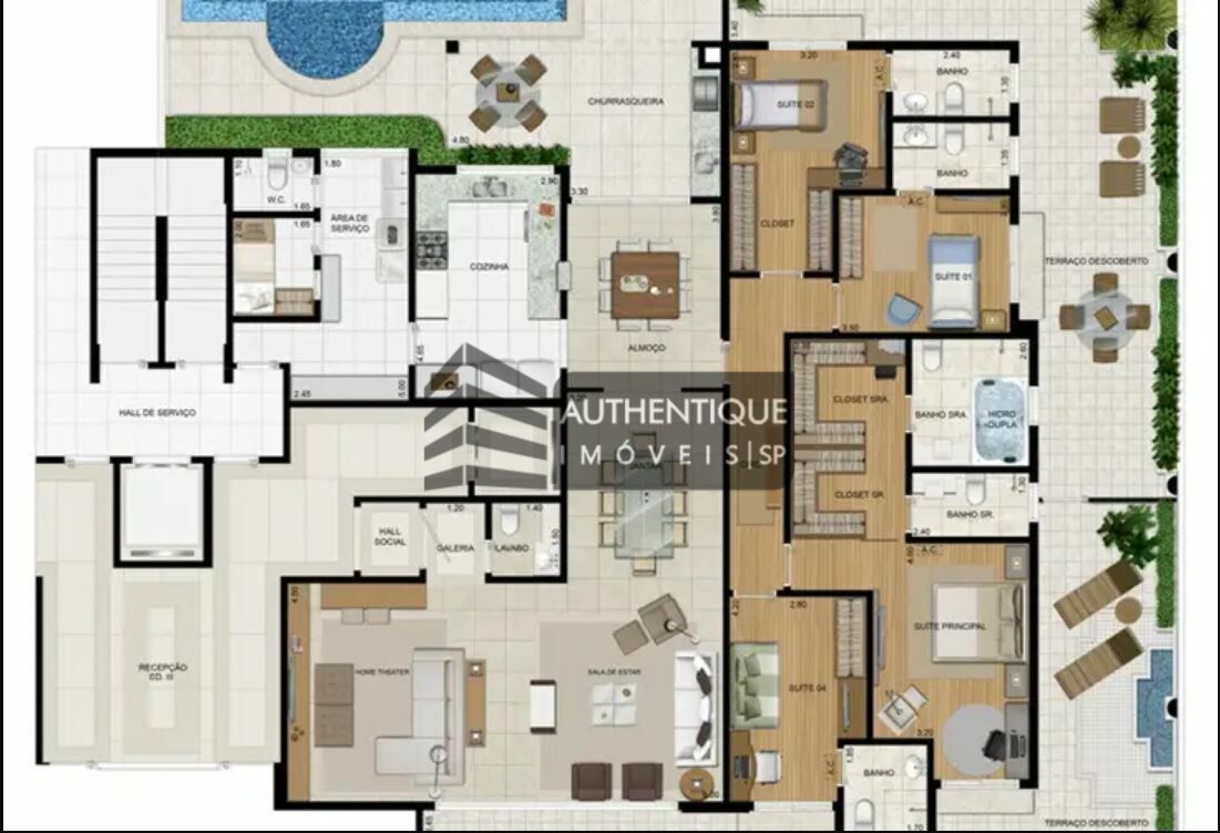 Apartamento à venda com 4 quartos, 310m² - Foto 11