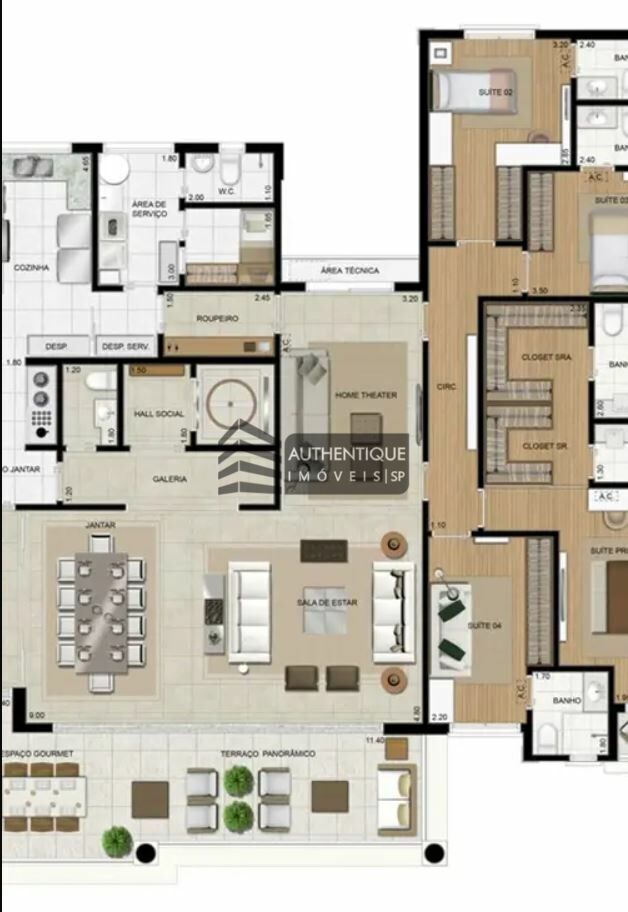 Apartamento à venda com 4 quartos, 310m² - Foto 10