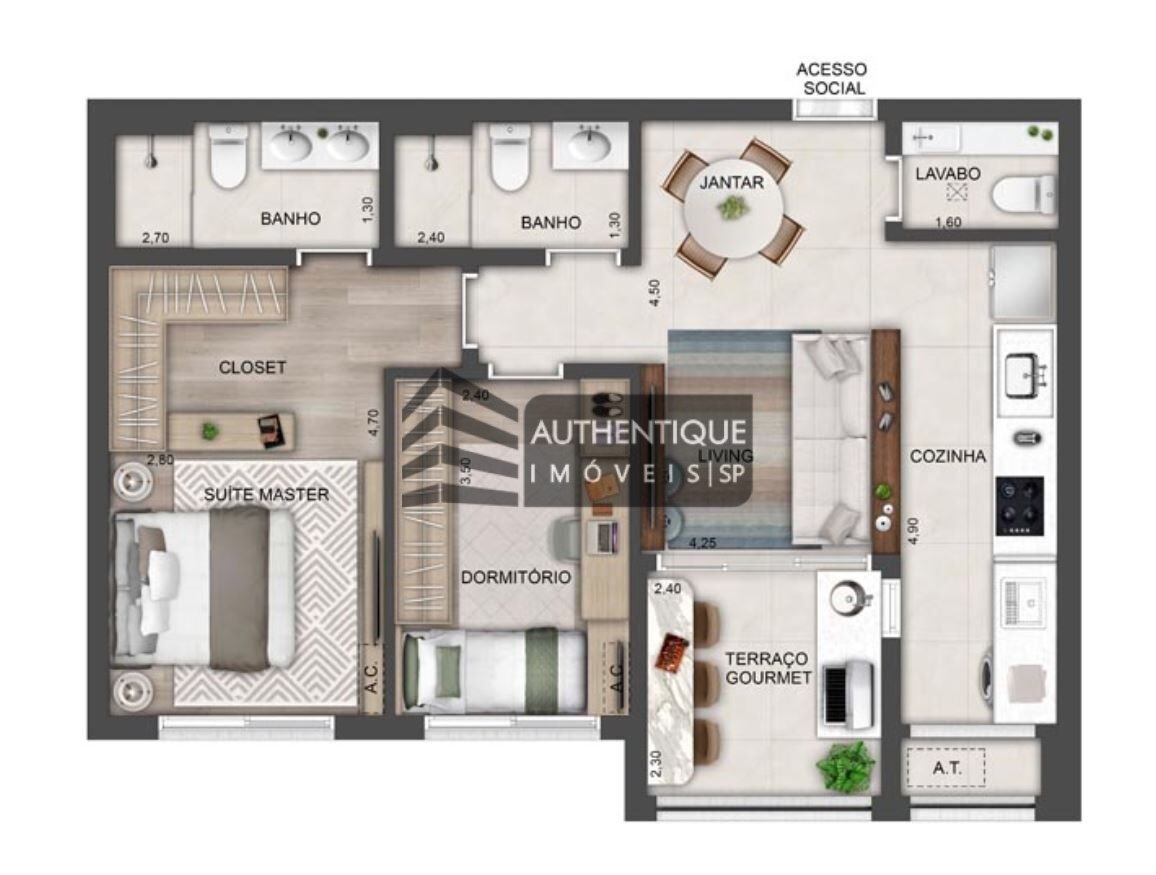 Apartamento à venda com 2 quartos, 80m² - Foto 10