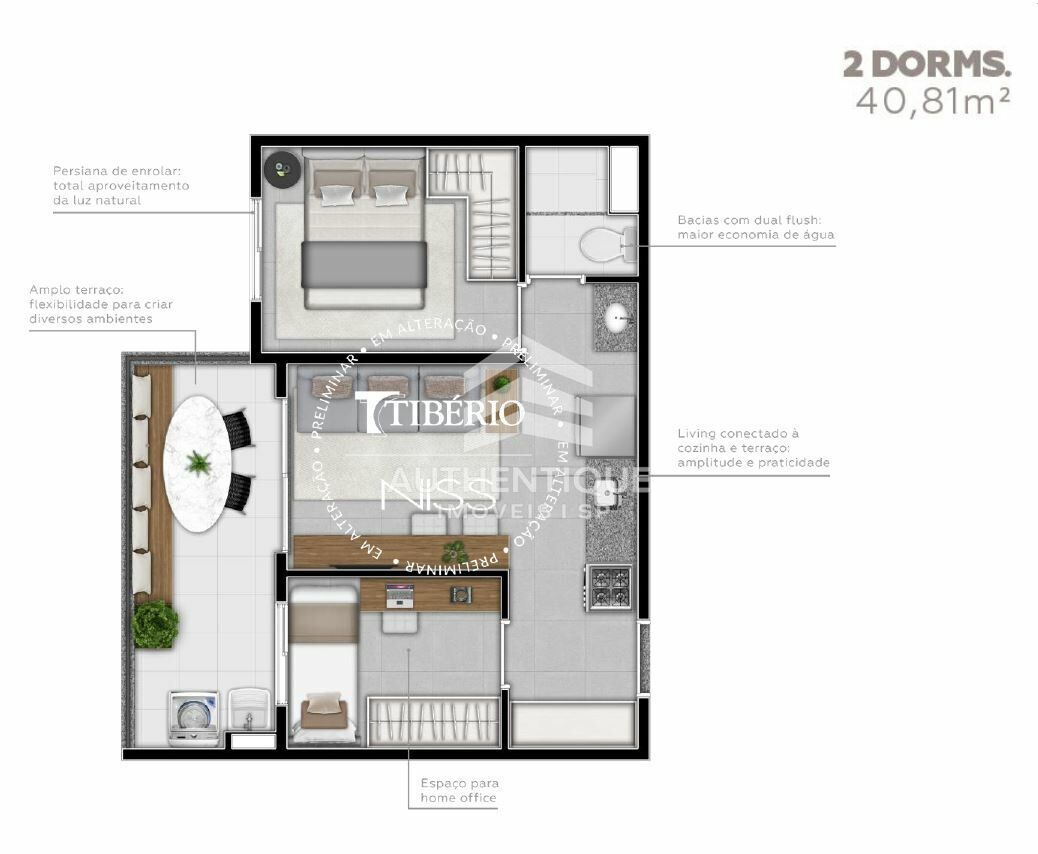 Apartamento, 1 quarto, 36 m² - Foto 16