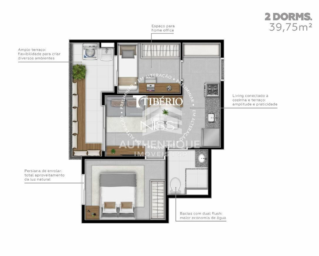Apartamento, 1 quarto, 36 m² - Foto 19