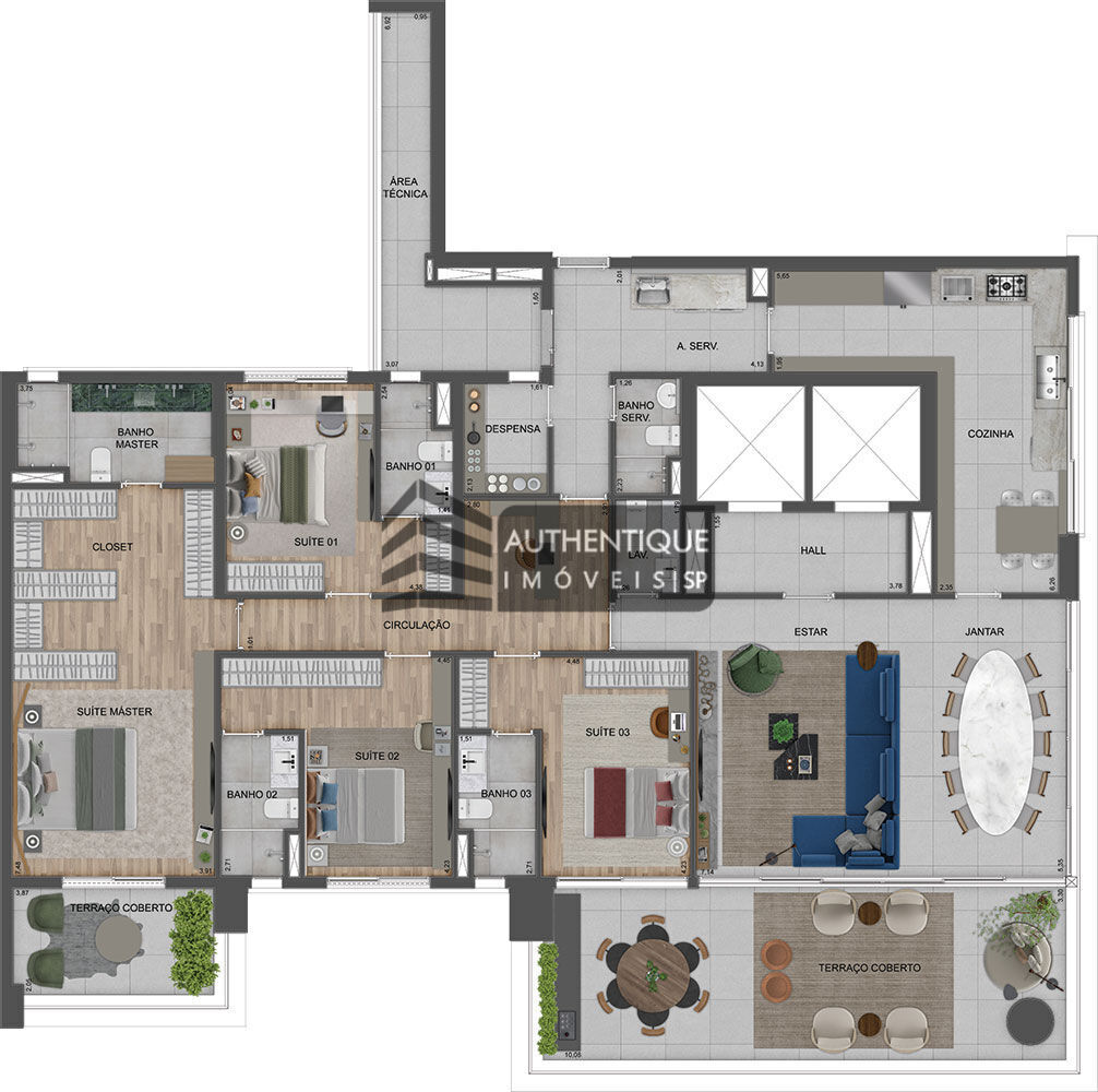 Apartamento, 4 quartos, 290 m² - Foto 44