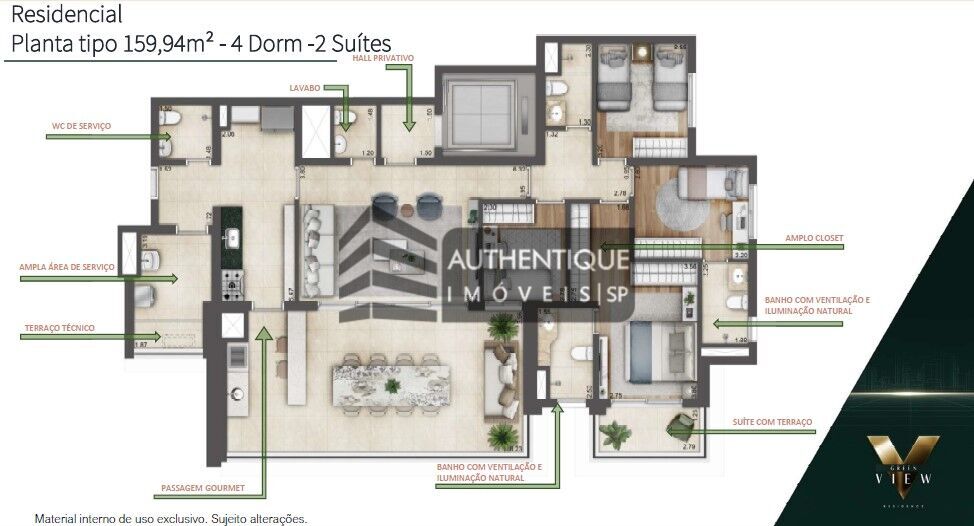 Apartamento à venda com 4 quartos, 159m² - Foto 50