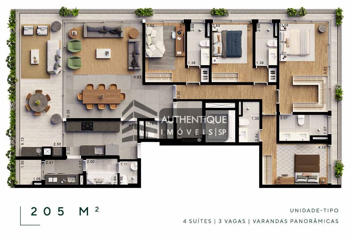 Apartamento à venda com 3 quartos, 205m² - Foto 26