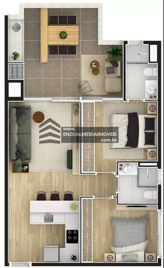 Apartamento à venda com 2 quartos, 68m² - Foto 6