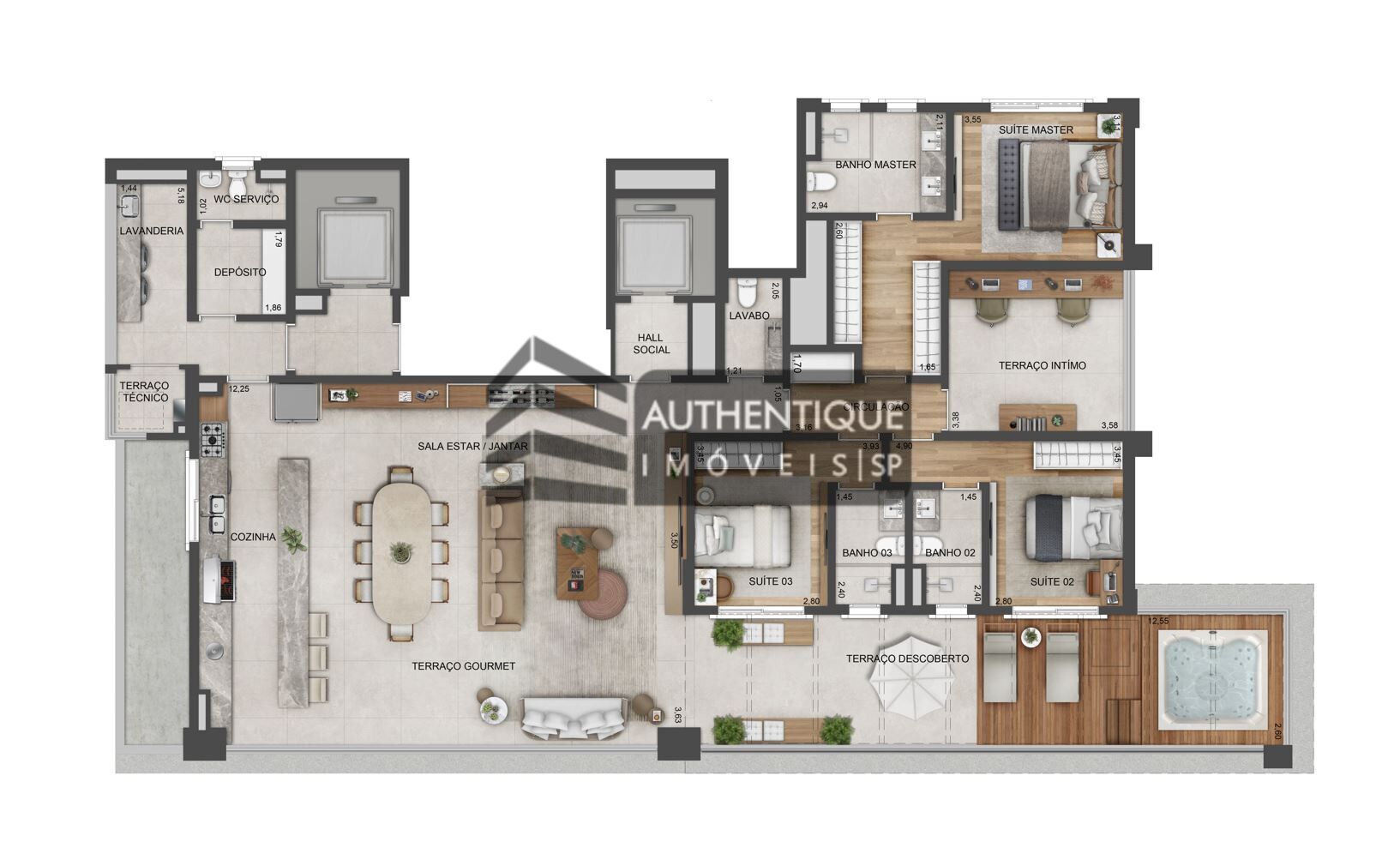 Apartamento à venda com 3 quartos, 202m² - Foto 14