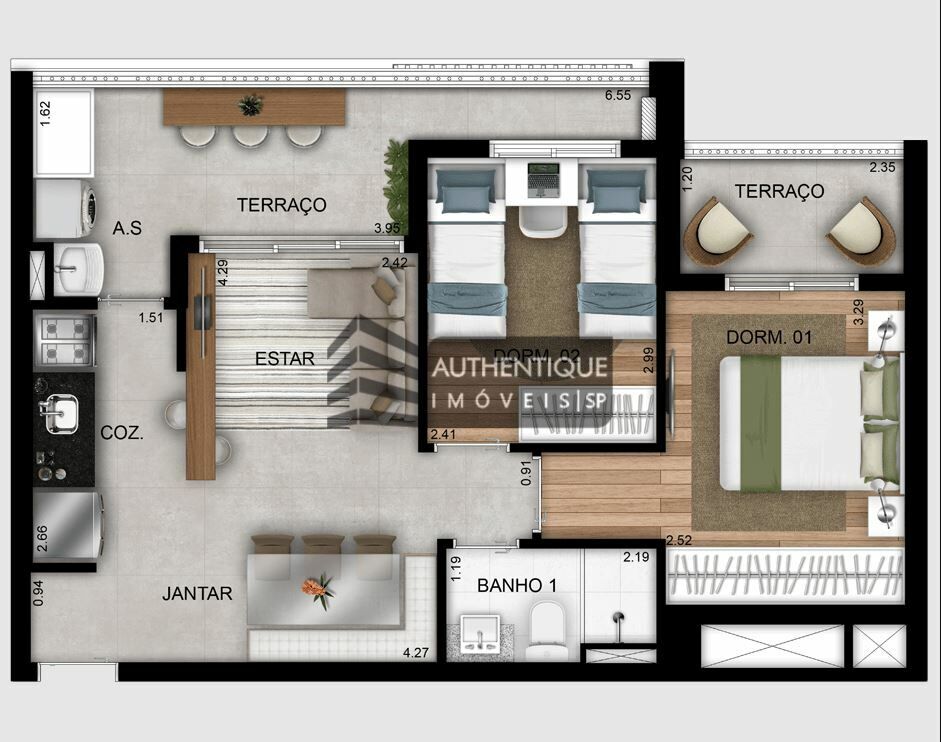 Apartamento à venda com 2 quartos, 56m² - Foto 20