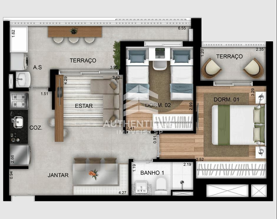 Apartamento, 2 quartos, 56 m² - Foto 20