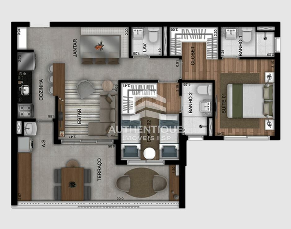 Apartamento, 2 quartos, 56 m² - Foto 22