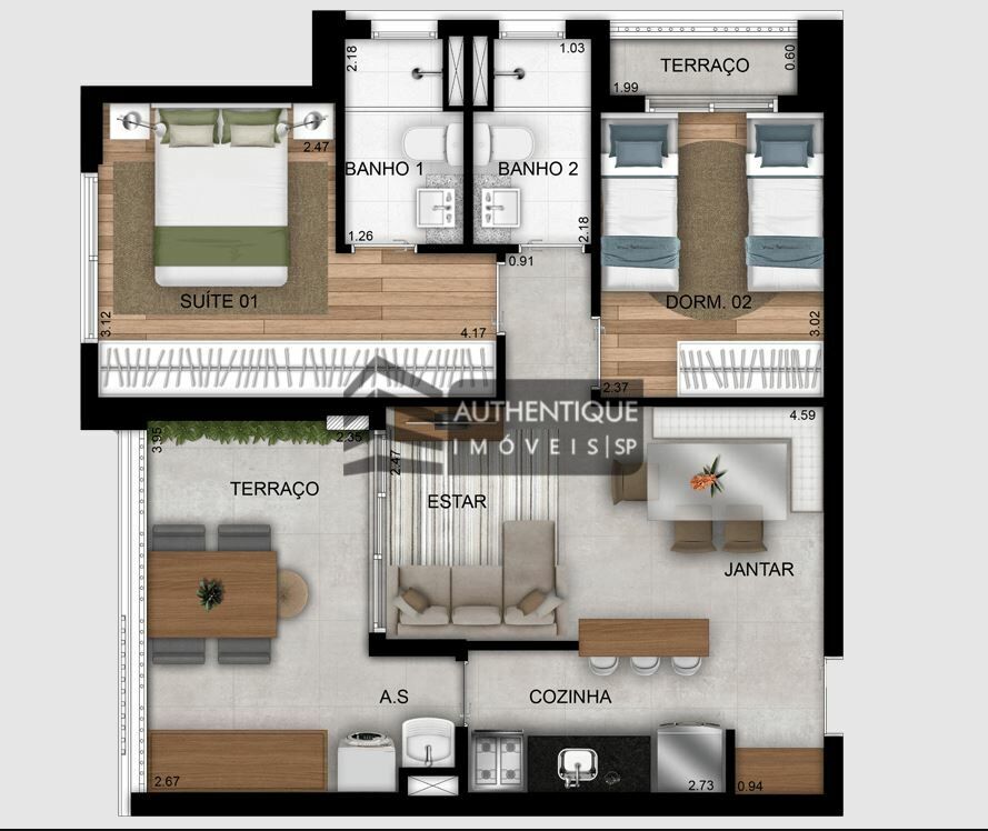 Apartamento à venda com 2 quartos, 56m² - Foto 21