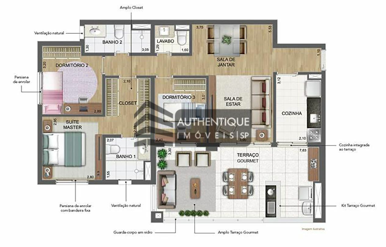 Apartamento à venda com 2 quartos, 76m² - Foto 11