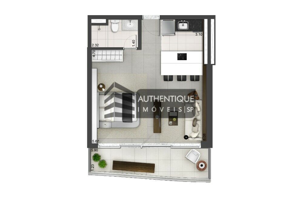 Apartamento à venda com 1 quarto, 50m² - Foto 21