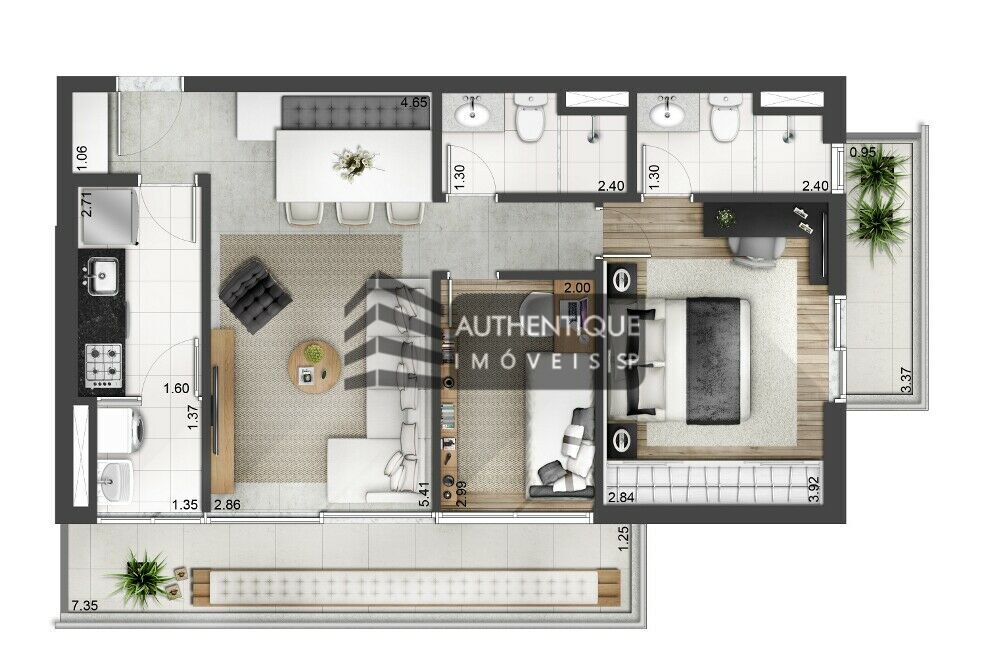 Apartamento à venda com 1 quarto, 50m² - Foto 25