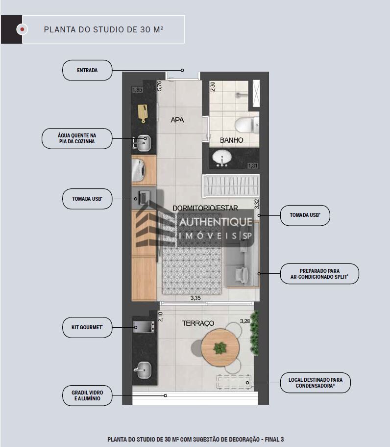 Apartamento à venda com 1 quarto, 30m² - Foto 24