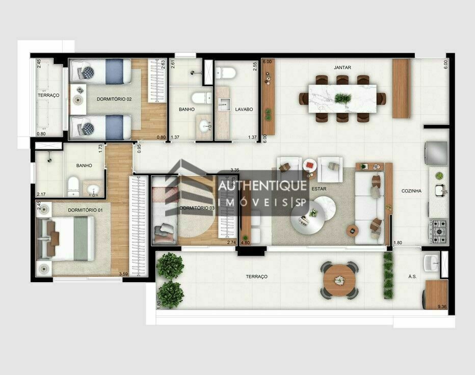 Apartamento à venda com 2 quartos, 101m² - Foto 17