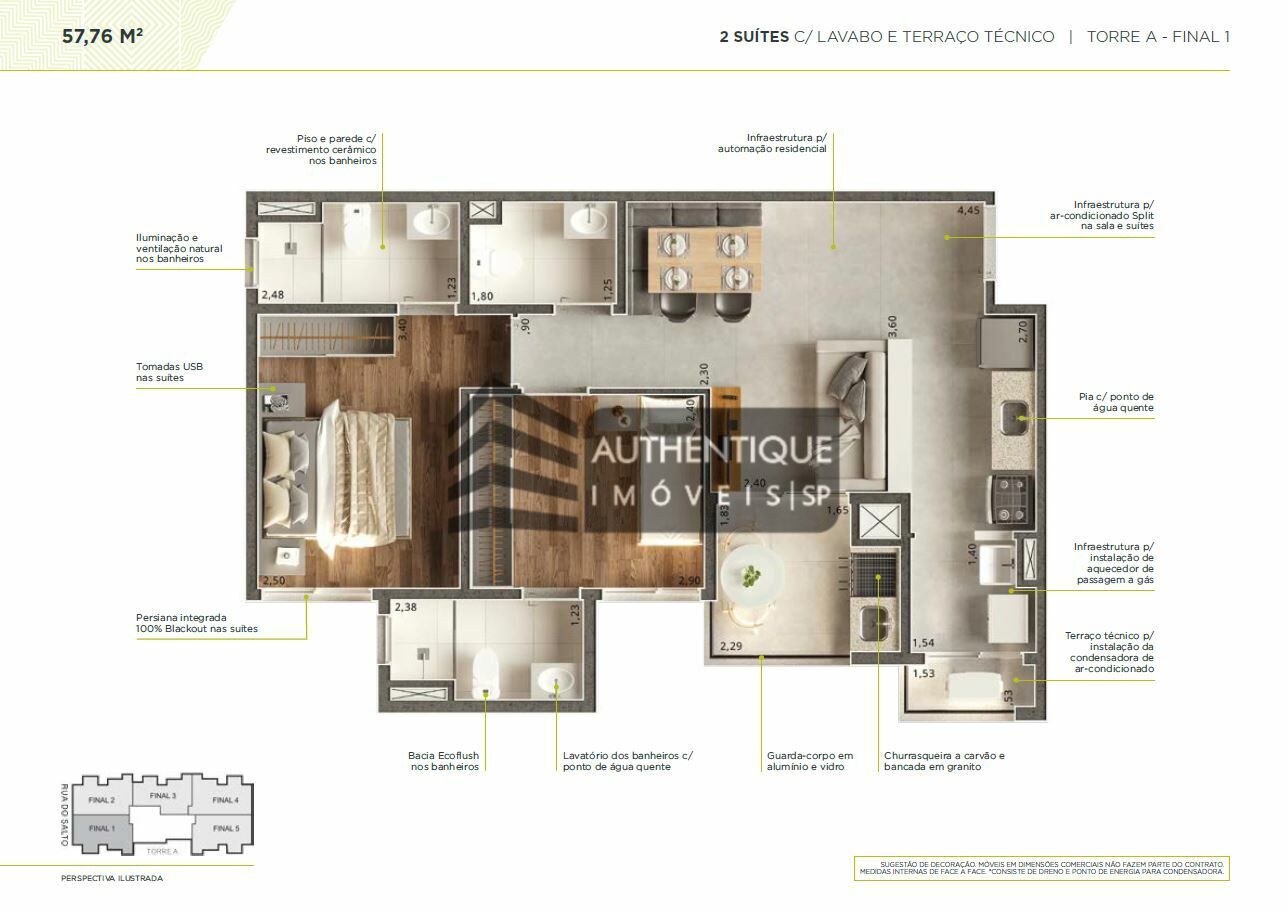 Apartamento à venda com 2 quartos, 58m² - Foto 25