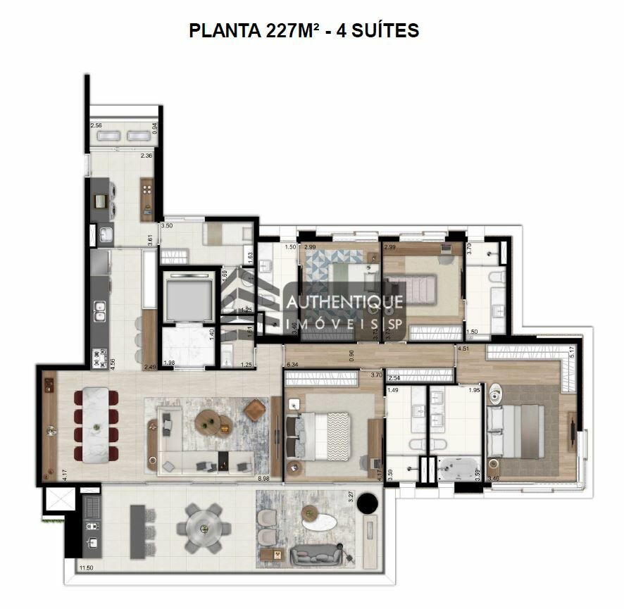 Apartamento à venda com 4 quartos, 233m² - Foto 36