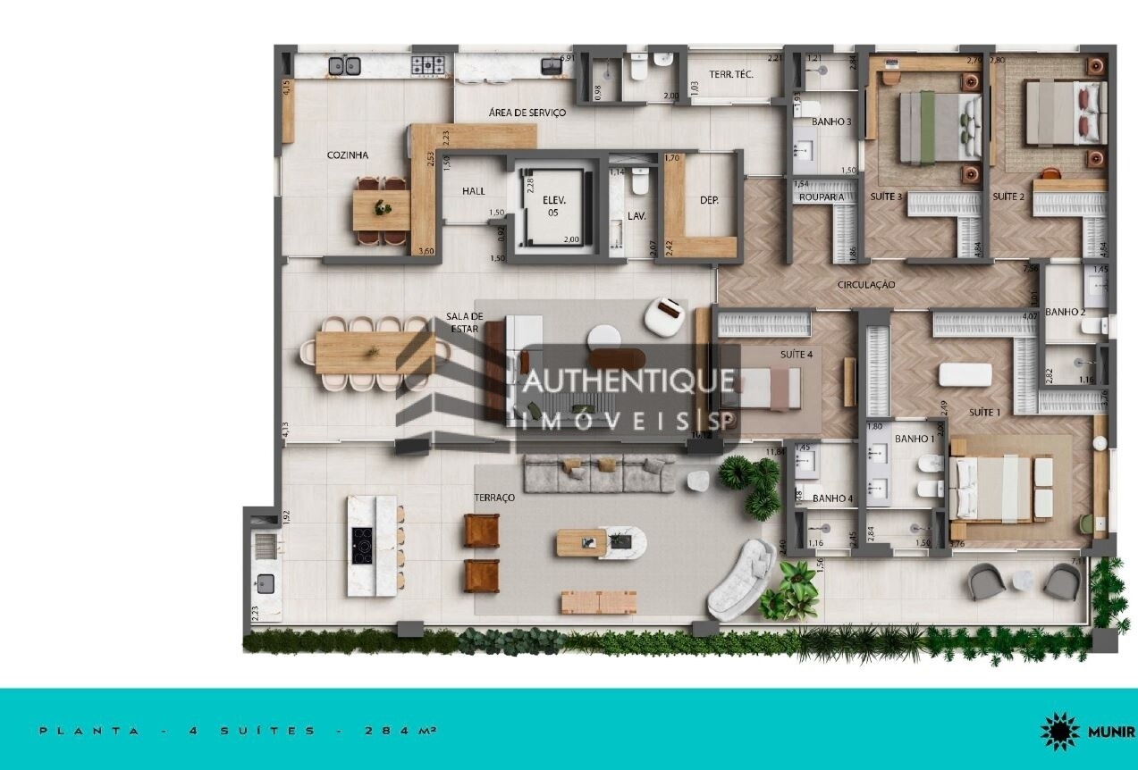 Apartamento à venda com 4 quartos, 286m² - Foto 42