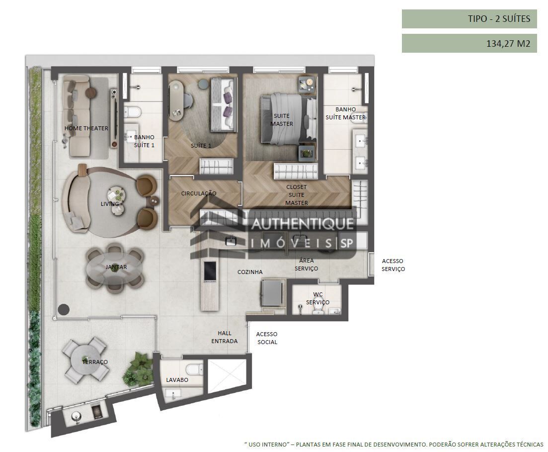 Apartamento à venda com 2 quartos, 107m² - Foto 21