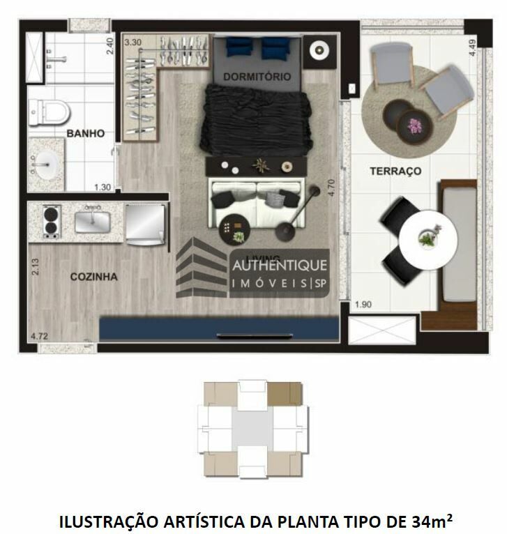 Apartamento à venda com 1 quarto, 38m² - Foto 36