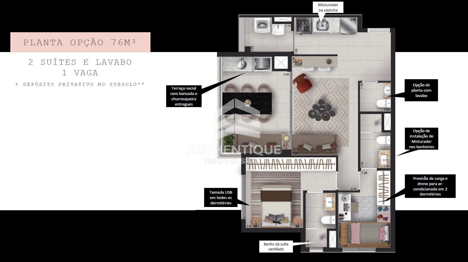 Apartamento, 2 quartos, 76 m² - Foto 11