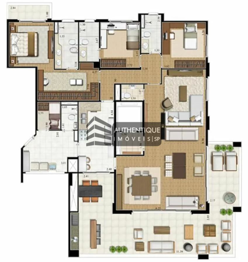 Apartamento à venda com 3 quartos, 208m² - Foto 18