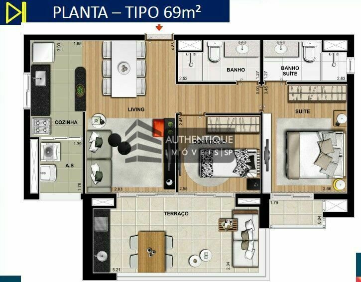 Apartamento à venda com 1 quarto, 51m² - Foto 51