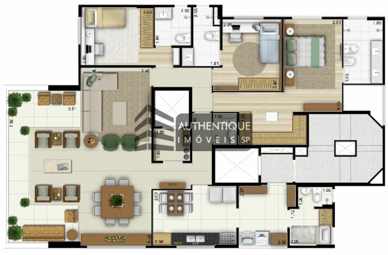 Apartamento à venda com 3 quartos, 161m² - Foto 23