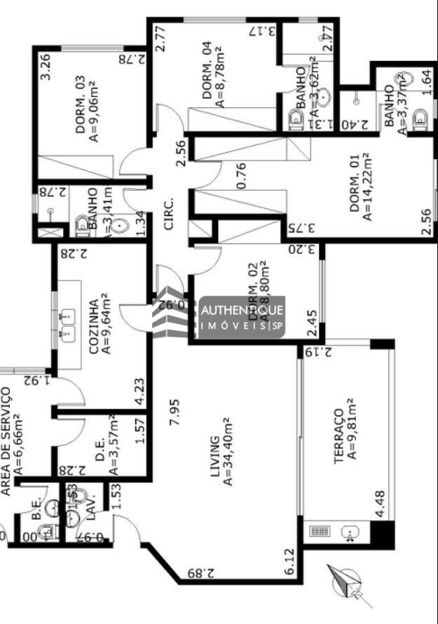 Apartamento à venda com 4 quartos, 137m² - Foto 50