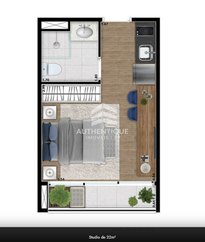 Apartamento, 1 quarto, 22 m² - Foto 27